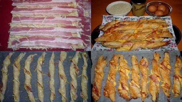 z listového těsta a se skvělou chutí! vyzkoušejte tyto sýrovo-slaninové tyčinky!