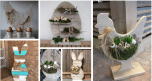 buďte včas připraveni na velikonoce: 20+ krásných velikonočních dekorací z odpadového dřeva!