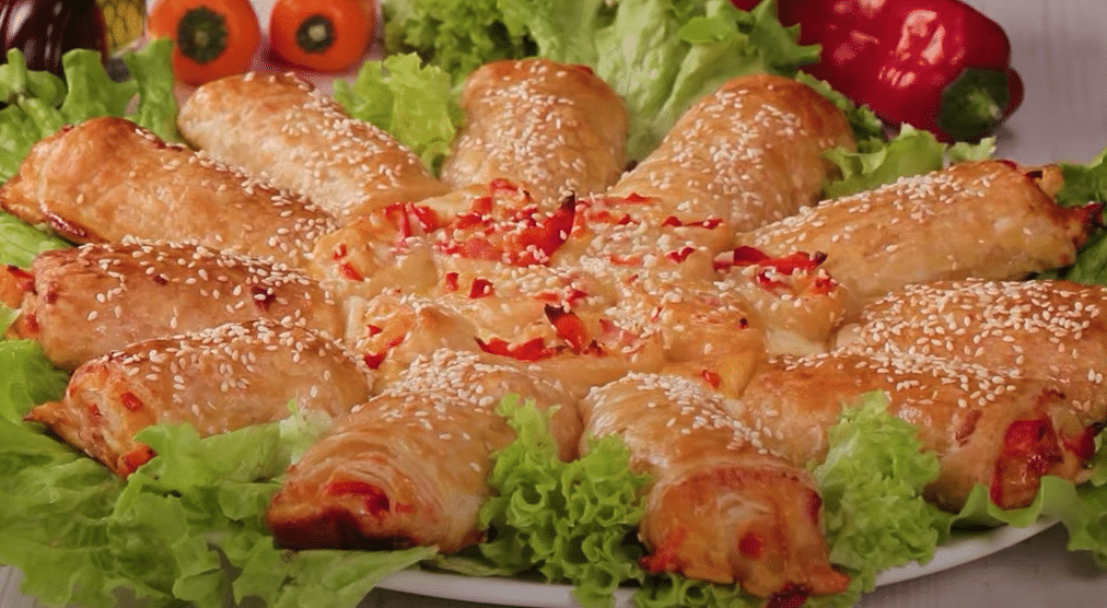 fantastické mini tortilly plněné šunkou, sýrem a zeleninkou: snadný a rychlý recept!