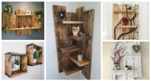 nástěnné dekorace vytvořené z jedné dřevěné palety – inspirujte se