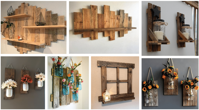 originální nástěnné dekorace z podpalového dřeva – inspirujte se!