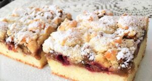 Višňový koláč se žmolenkou a mandlemi, jako od babičky! višňový koláč se žmolenkou a mandlemi, jako od babičky!