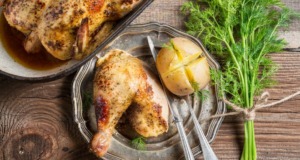 Křehké máslové kuře s koprem – aromatické pečené kuře, které se rozplývá na jazyku máslové kuře s koprem
