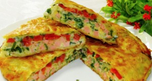 Zapečená tortilla se sýrem, šunkou, vejcem a zelenou zeleninou – Skvělá snídaně! Zapečená tortilla se sýrem, šunkou, vejcem a zelenou zeleninou - Skvělá snídaně!