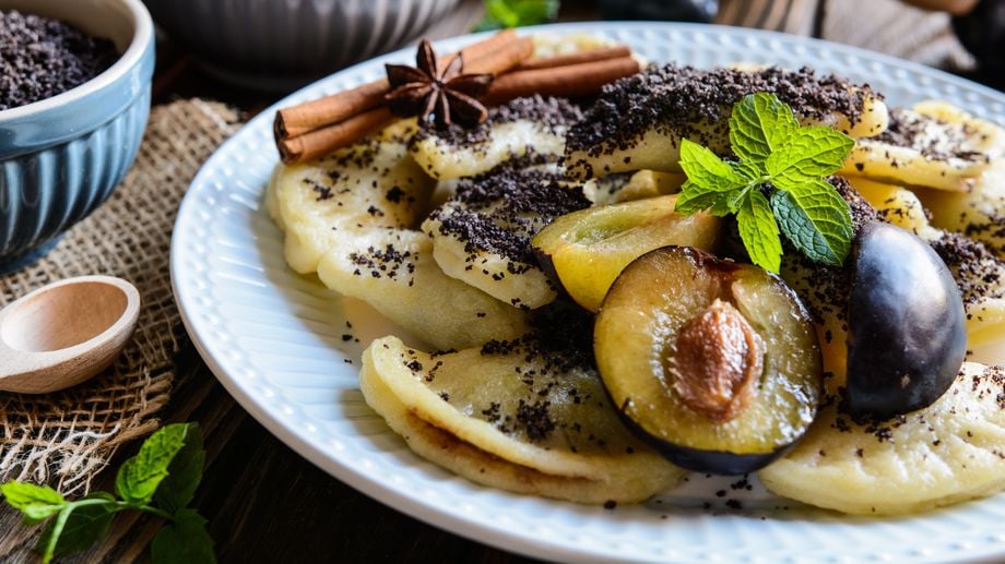 Pierogi se švestkovým džemem, vynikajíci, chutné a lahodné