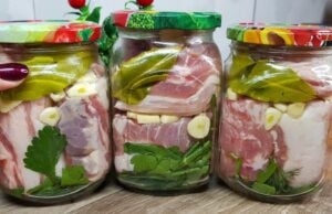 Slanina ve slaném nálevu "Pět minut" - s chutí špízů!