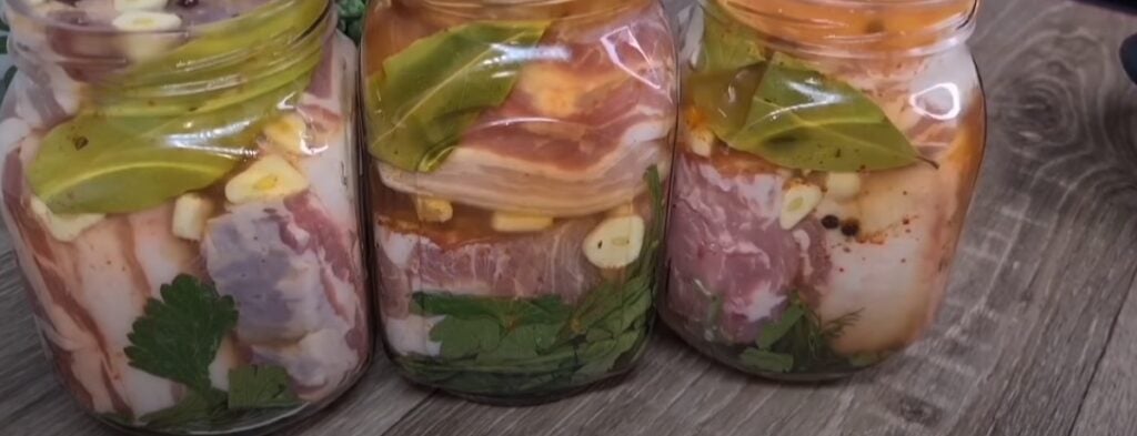 Slanina ve slaném nálevu "Pět minut" - s chutí špízů!