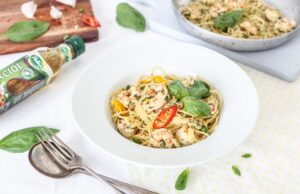 Špagety s krevetami a česnekem - tento recept si vás získá