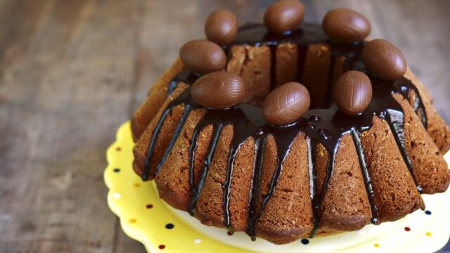 Velikonoční kávovo-čokoládová bábovka