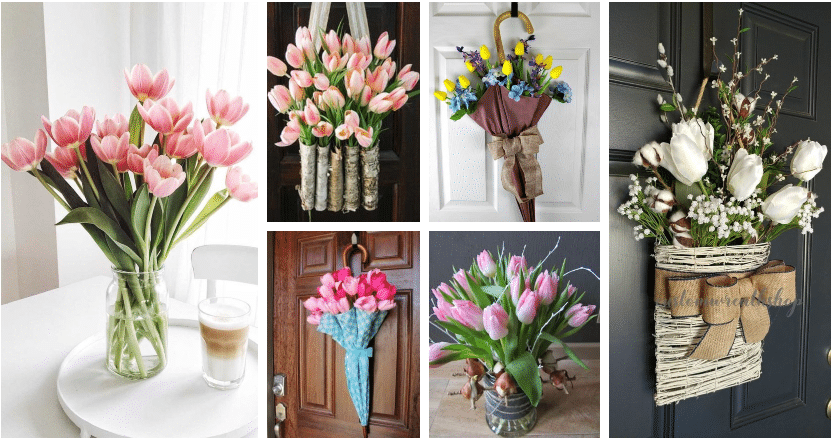 tulipány, jako skvělý doplněk vašich vchodových dveří a také domácnosti – inspirujte se!