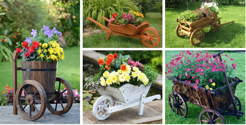 nápady a inspirace na krásné “pojízdné” květináče, které se stanou chloubou vaší zahrádky!