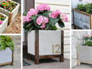 zaujmou každou vaší návštěvu: 20+ krásných a originálních dřevo-betonových květináčů!