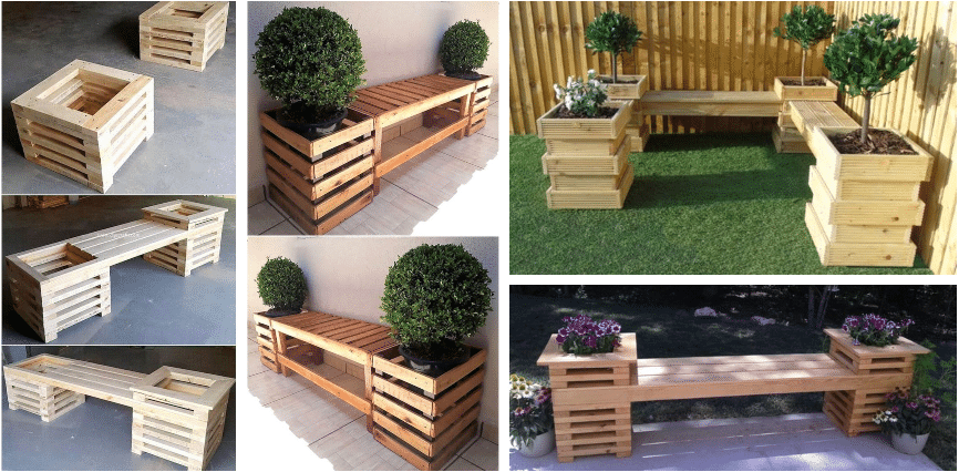 inspirace pro kutily: vyrobte si dekorativní lavičku propojenou s rostlinou!