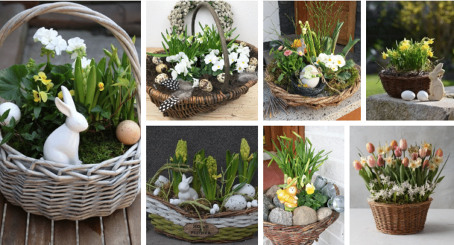 stačí jednoduše naskládat do proutěného košíku – 20+ velikonočních dekorací!