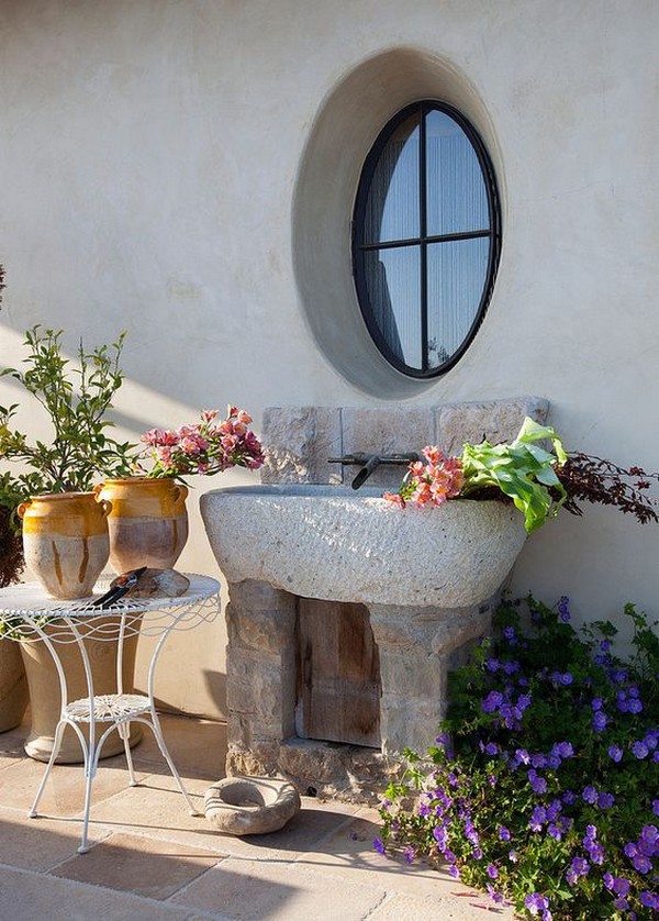 40+ nápaditých a jednoduchých umyvadel pro váš venkovní prostor