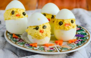 velikonoční kuřátka – vynikající plněná vejce nádivkou