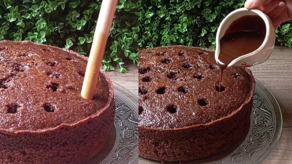 Čokoládový dort s luxusní smetanovou polevou, jako z cukrárny!