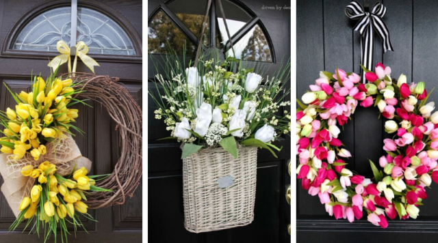 Krásný vstup do domu s jarními kompozicemi: 45 květinových nápadů Krásný vstup do domu s jarními kompozicemi: 45 květinových nápadů