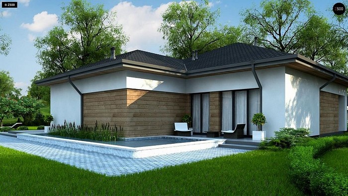 Moderní design fasád: 60 jednopodlažních domů plných inspirace