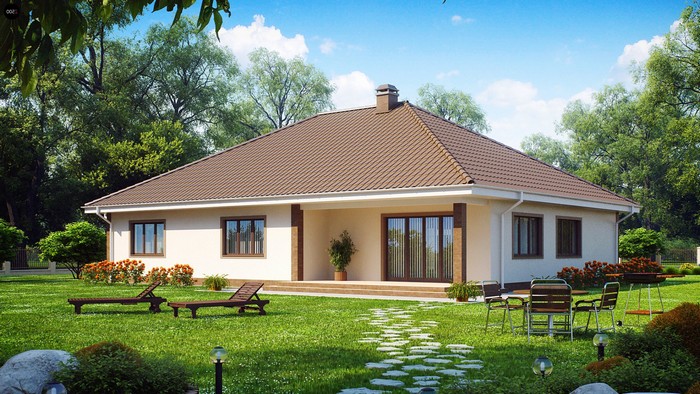 Moderní design fasád: 60 jednopodlažních domů plných inspirace