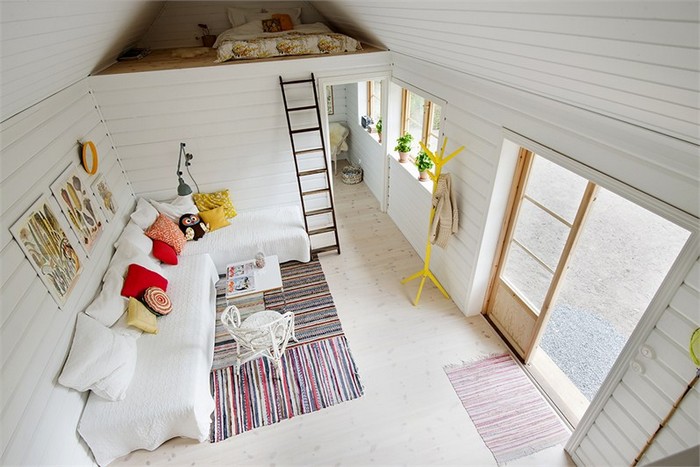 Interiér malého venkovského domu s jednou místností: 60 nápadů
