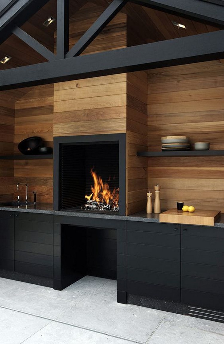 kamin-na-kuhne34 Stylová kuchyně s krbem: 45+ inspirací, jak proměnit prostor, kde se snoubí praktičnost s krásou