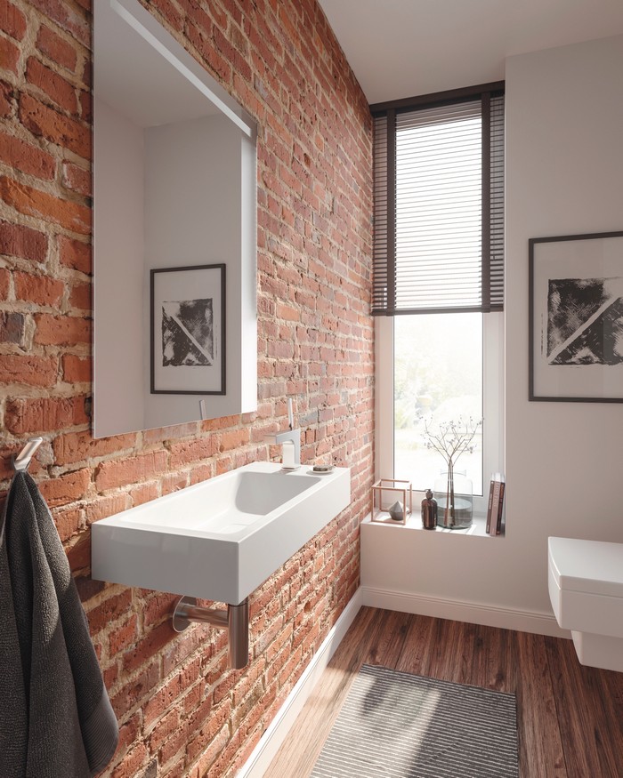 kirpichnaya-stena-v-vannoy-01 Cihlové stěny v koupelně: 40+ moderních inspirací