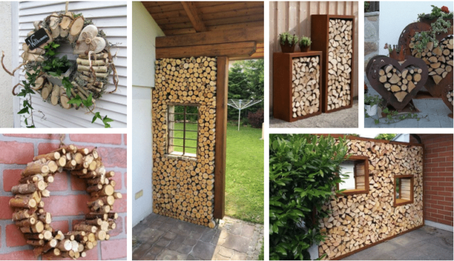 nasekané dříví nám může skvěle posloužit k výrobě originální dekorace – inspirujte se!