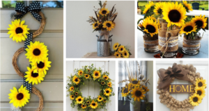 inspirace na krásné letní dekorace: využijte slunečnice!