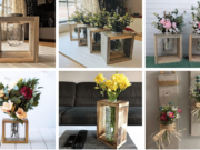 jednoduché květinové dekorace z pár kousků dřeva a zavařovací sklenice – inspirujte se!