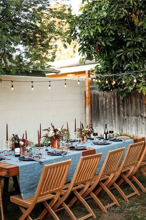Jak krásně vyzdobit slavnostní stůl na zahradě: 45 nápadů na léto