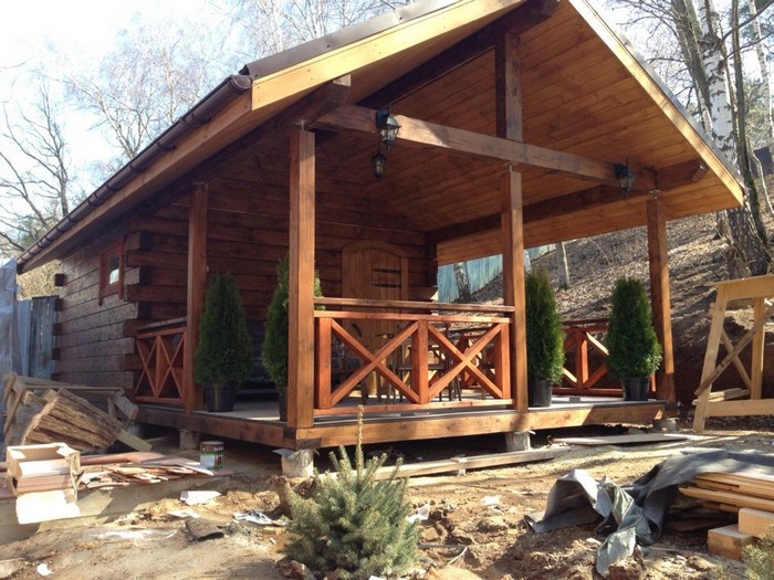 Stavba sauny s odpočinkovou terasou: 42 oblíbených možností