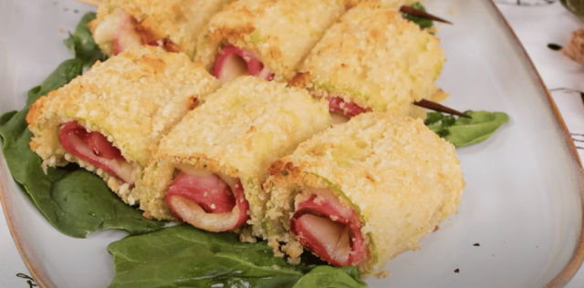 cuketové rolky plněné šunkou a sýrem – skvělý tip na předkrm