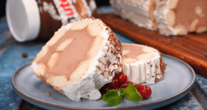 Jedinečná nutellová roláda s piškoty – Ideální nepečený dezert ke kávě jedinečná nutellová roláda s piškoty – ideální nepečený dezert ke kávě