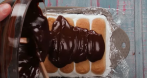 Recept na skvělý banánový dezert se smetanou, krémem a čokoládovou polevou jednoduchý krémový dezert s banány, smetanou a čokoládovou polevou