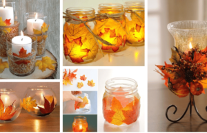 podzimní svíčkové dekorace – využijte popadané listí a pusťte se do tvoření!
