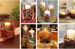 skleněnou vázu lze jednoduchým způsobem proměnit v krásnou podzimní dekoraci: inspirujte se!