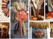 využijte sušenou kukuřice k výrobě podzimních dekorací – svícny, dekorace na dveře či jen tak do vázy!
