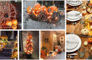 20+ krásných podzimních dekorací jejichž součástí jsou světýlka – inspirujte se!