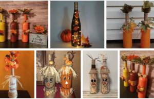 vzali jsme obyčejnou skleněnou flašku a vytvořili z ní krásnou podzimní dekoraci – inspirujte se!