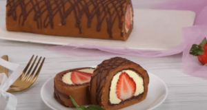 Jahodová roláda s nutellou a vanilkovým krémem! jahodová roláda s nutellou a vanilkovým krémem!