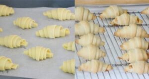 domácí mini croissanty plněné ořechy, nutellou či marmeládou