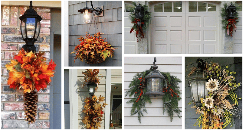 jednoduché podzimní nápady, jak originálně zkrášlit venkovní světlo – inspirujte se!