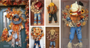 podzimní strašáci na vchodové dveře: inspirace pro šikovné ručičky!