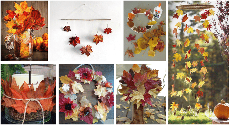 podzimní dekorace na poslední chvíli: stačit vám bude pár kousků listí!