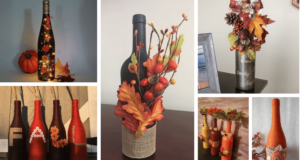 základem těchto originálních, podzimních dekorací je obyčejná flaška: 20+ prima inspirací