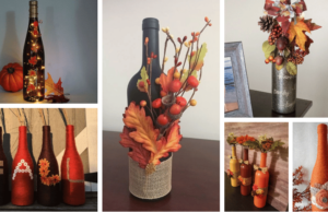základem těchto originálních, podzimních dekorací je obyčejná flaška: 20+ prima inspirací