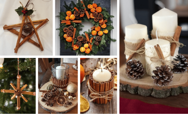 pohádkové zimní dekorace ze skořice: krásně provoní váš domov!