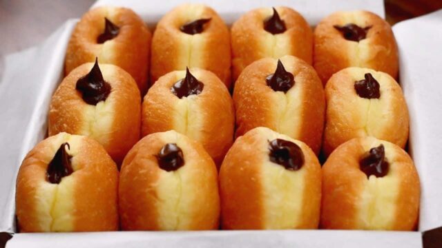 Recept na domácí koblihy plněné čokoládou