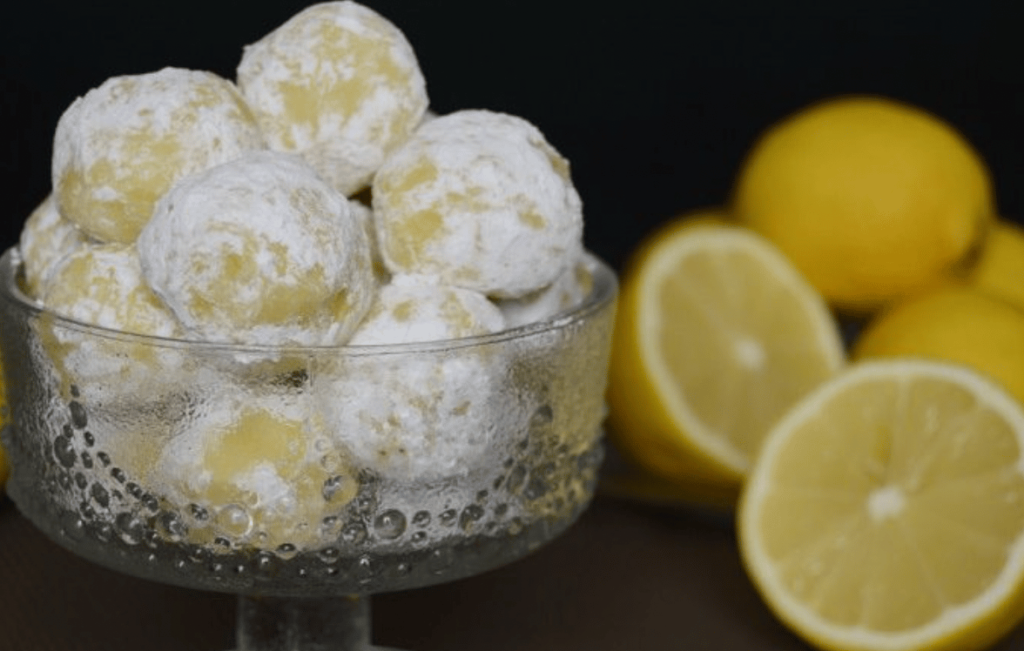 citrónové kuličky s vanilkovou chutí